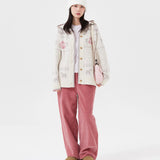 WOMEN'S CORDUROY SEMI-WIDE FIT PANTS