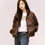 [GISELLE着用] WOMEN'S GLOSSY DOWN SHORT PUFFER