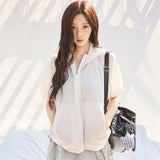 [GISELLE着用] WOMEN'S NYLON SHORT SLEEVE WINDBREAKER