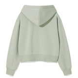 WOMEN'S TYPO LOGO CROP HOODIE ZIP-UP