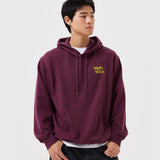 BACK PANEL LETTERING HOODIE SWEATSHIRT