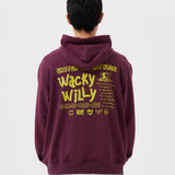 BACK PANEL LETTERING HOODIE SWEATSHIRT