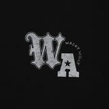 [予約販売/7月上旬入庫予定] WOMEN'S GRAPHIC BUTTON OFF-SHOULDER SHORT SLEEVE T-SHIRT BLACK