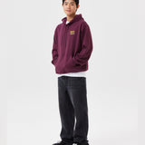 BACK PANEL LETTERING HOODIE SWEATSHIRT