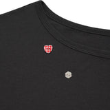[予約販売/7月上旬入庫予定] WOMEN'S GRAPHIC BUTTON OFF-SHOULDER SHORT SLEEVE T-SHIRT CHARCOAL