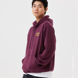 BACK PANEL LETTERING HOODIE SWEATSHIRT
