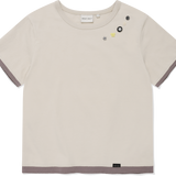 [予約販売/7月上旬入庫予定] WOMEN'S LAYERED BUTTON SHORT SLEEVE T-SHIRT BEIGE