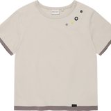 [予約販売/7月上旬入庫予定] WOMEN'S LAYERED BUTTON SHORT SLEEVE T-SHIRT BEIGE