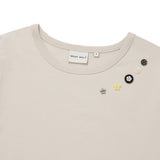 [予約販売/7月上旬入庫予定] WOMEN'S LAYERED BUTTON SHORT SLEEVE T-SHIRT BEIGE