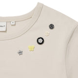 [予約販売/7月上旬入庫予定] WOMEN'S LAYERED BUTTON SHORT SLEEVE T-SHIRT BEIGE