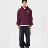 BACK PANEL LETTERING HOODIE SWEATSHIRT