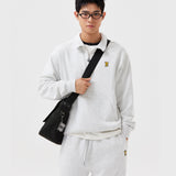 BASIC LOGO HALF-ZIP-UP SWEATSHIRT