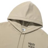 BACK PANEL LETTERING HOODIE SWEATSHIRT