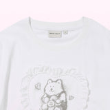 [GISELLE着用][LO.FL] WOMEN'S HEART RUFFLE SHORT SLEEVE T-SHIRT