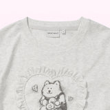 [GISELLE着用][LO.FL] Heart Ruffle Short Sleeve T-shirt