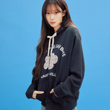 [GISELLE着用] WOMEN'S LILY APPLIQUE OVERFIT HOODED ZIP-UP