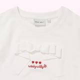 [GISELLE着用][LO.FL] Women's Ribbon Ruffle Short Sleeve T-shirt