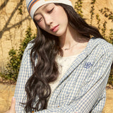 [GISELLE着用] WOMEN'S HENLEY NECK EYELET SHORT SLEEVE T-SHIRT