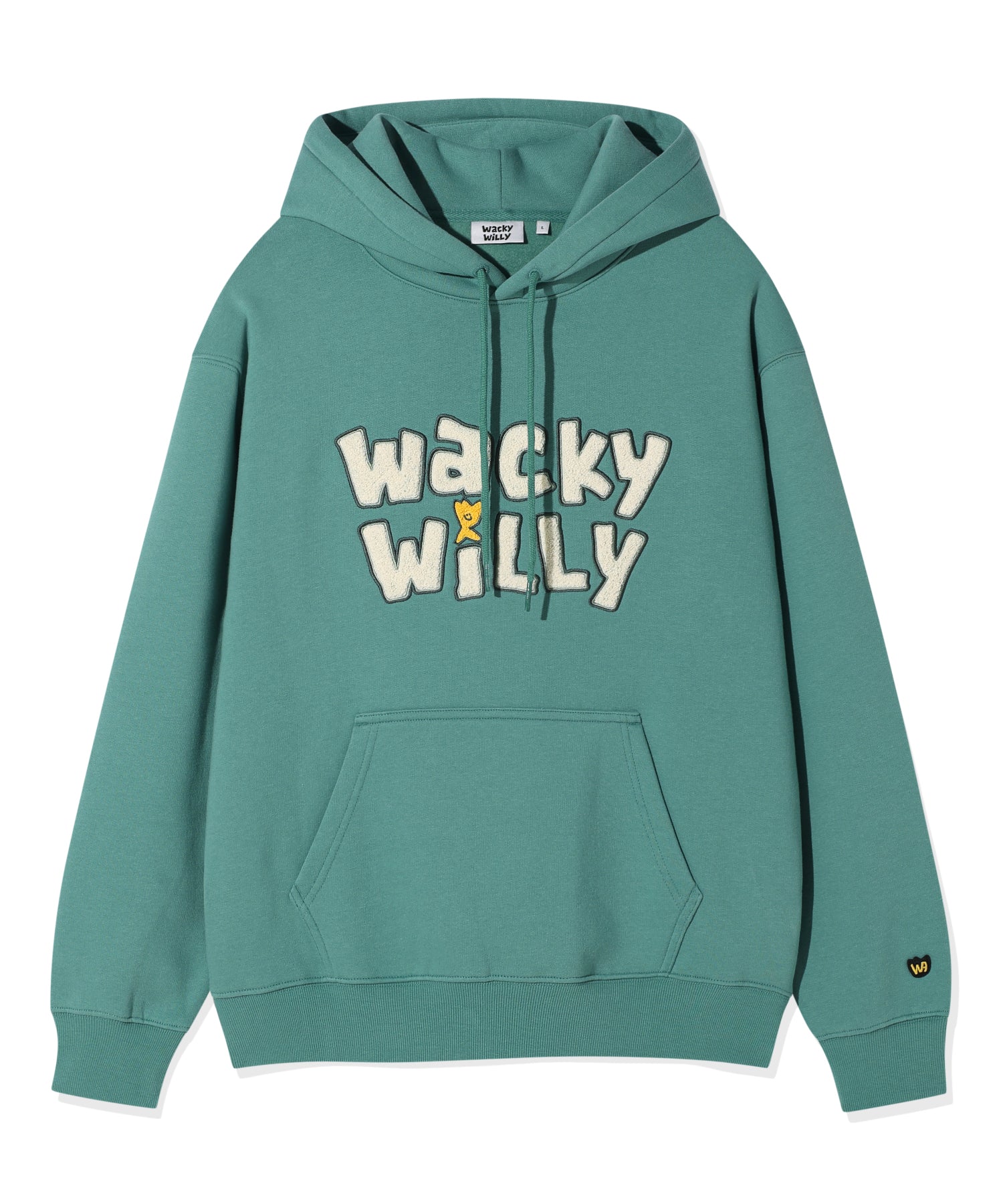 FLEECE FRONT TYPO GRAPHIC HOODIE SWEATSHIRT