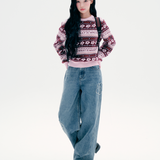 [予約販売/9月中旬入庫予定] [WONI着用] CURVED FIT DENIM PANTS - BLUE