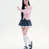 [予約販売/9月中旬入庫予定] [WONI着用] FRILL DETAIL CARDIGAN - CREAM