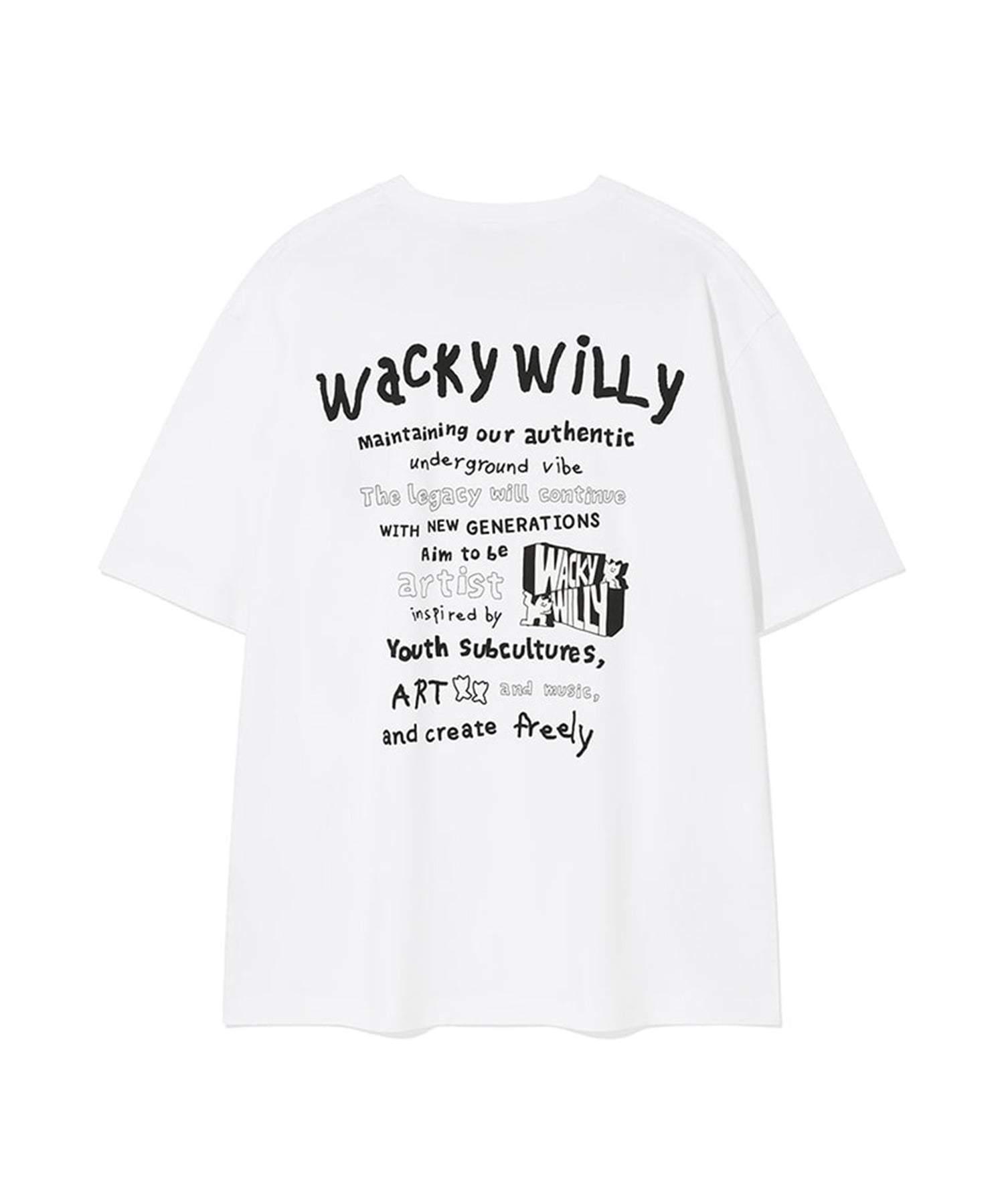 TYPO ARTWORK POINT SHORT SLEEVE T-SHIRT