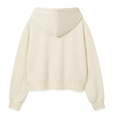 WOMEN'S TYPO LOGO CROP HOODIE ZIP-UP