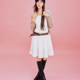 [GISELLE着用] WOMEN'S COTTON EYELET BUSTIER DRESS