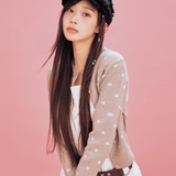 [GISELLE着用] WOMEN'S LILY DOT ROUND NECK CARDIGAN