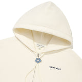 WOMEN'S TYPO LOGO CROP HOODIE ZIP-UP