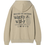BACK PANEL LETTERING HOODIE SWEATSHIRT