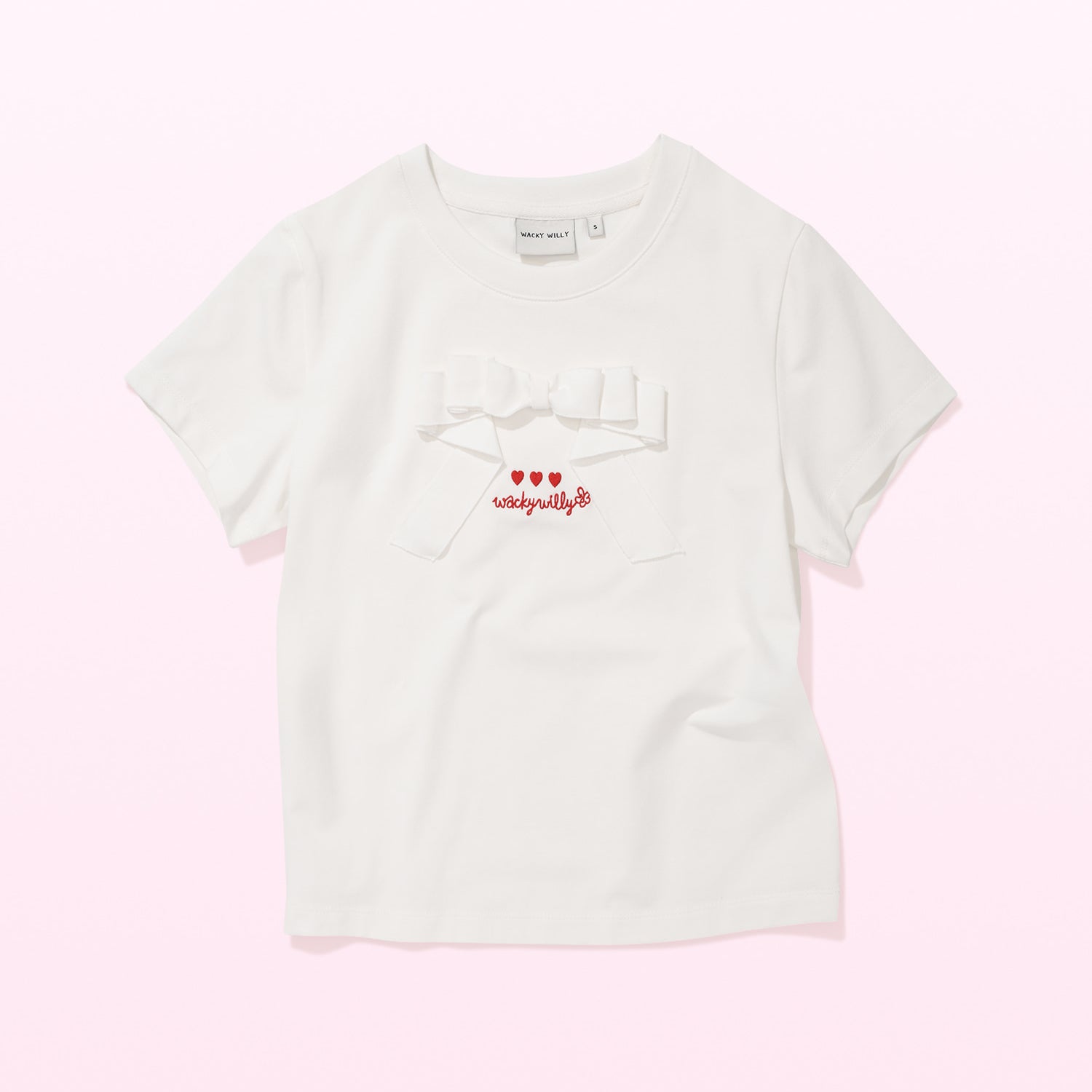 [GISELLE着用][LO.FL] WOMEN'S RIBBON RUFFLE SHORT SLEEVE T-SHIRT