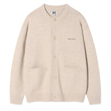 BASIC LOGO ROUND NECK CARDIGAN