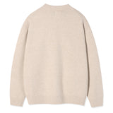 BASIC LOGO ROUND NECK CARDIGAN