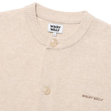 BASIC LOGO ROUND NECK CARDIGAN