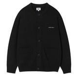 BASIC LOGO ROUND NECK CARDIGAN