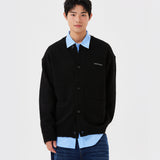 BASIC LOGO ROUND NECK CARDIGAN