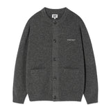 BASIC LOGO ROUND NECK CARDIGAN