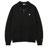 BASIC LOGO HALF-ZIP-UP SWEATSHIRT