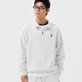 BASIC LOGO HALF-ZIP-UP SWEATSHIRT