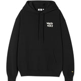 BACK PANEL LETTERING HOODIE SWEATSHIRT