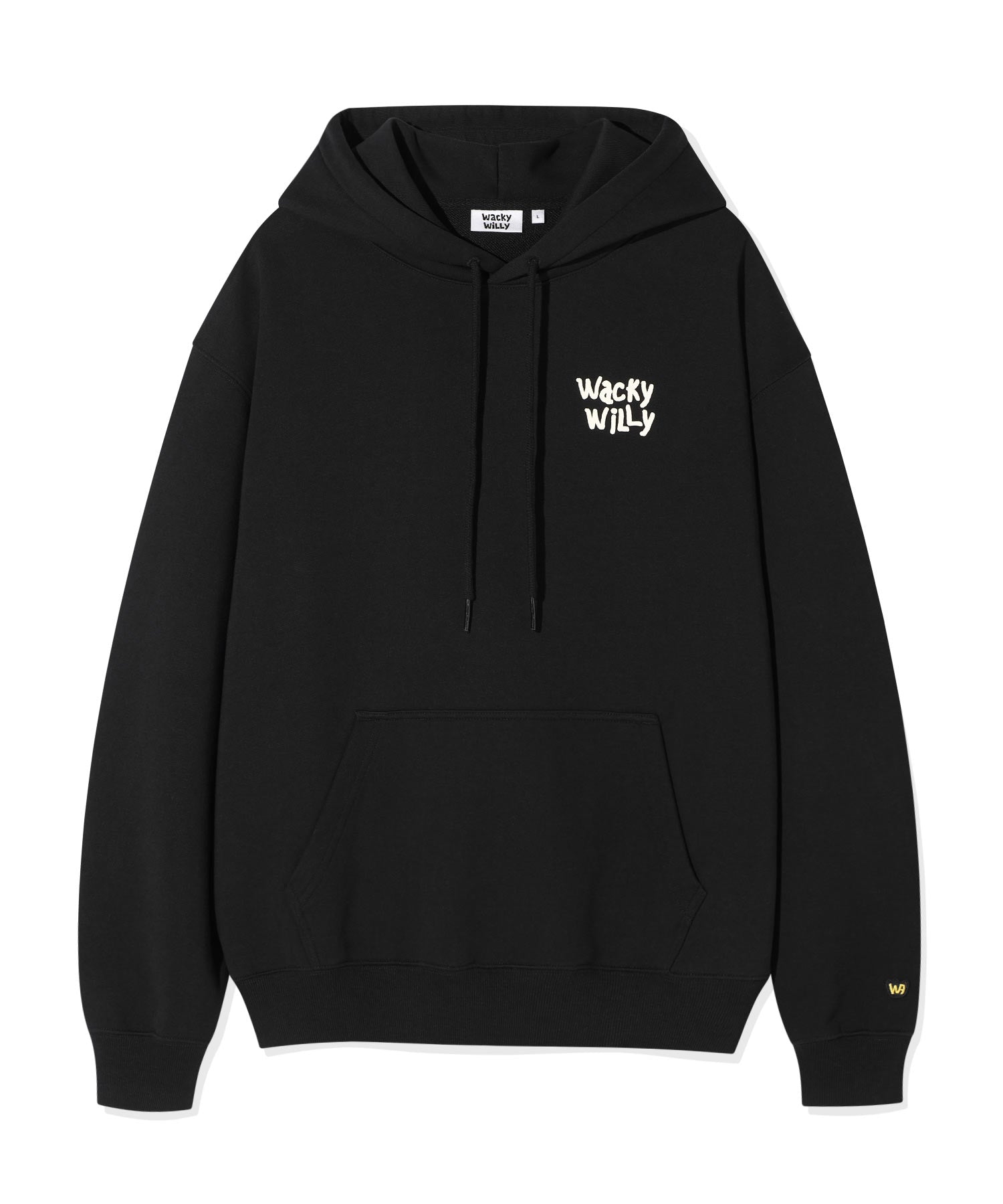 BACK PANEL LETTERING HOODIE SWEATSHIRT