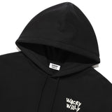 BACK PANEL LETTERING HOODIE SWEATSHIRT