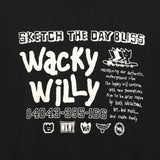 BACK PANEL LETTERING HOODIE SWEATSHIRT