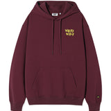 BACK PANEL LETTERING HOODIE SWEATSHIRT