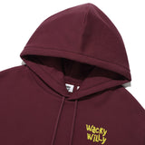 BACK PANEL LETTERING HOODIE SWEATSHIRT