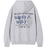 BACK PANEL LETTERING HOODIE SWEATSHIRT
