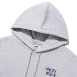 BACK PANEL LETTERING HOODIE SWEATSHIRT
