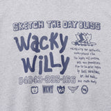 BACK PANEL LETTERING HOODIE SWEATSHIRT