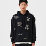 SPRAY GRAPHIC HOODIE SWEATSHIRT
